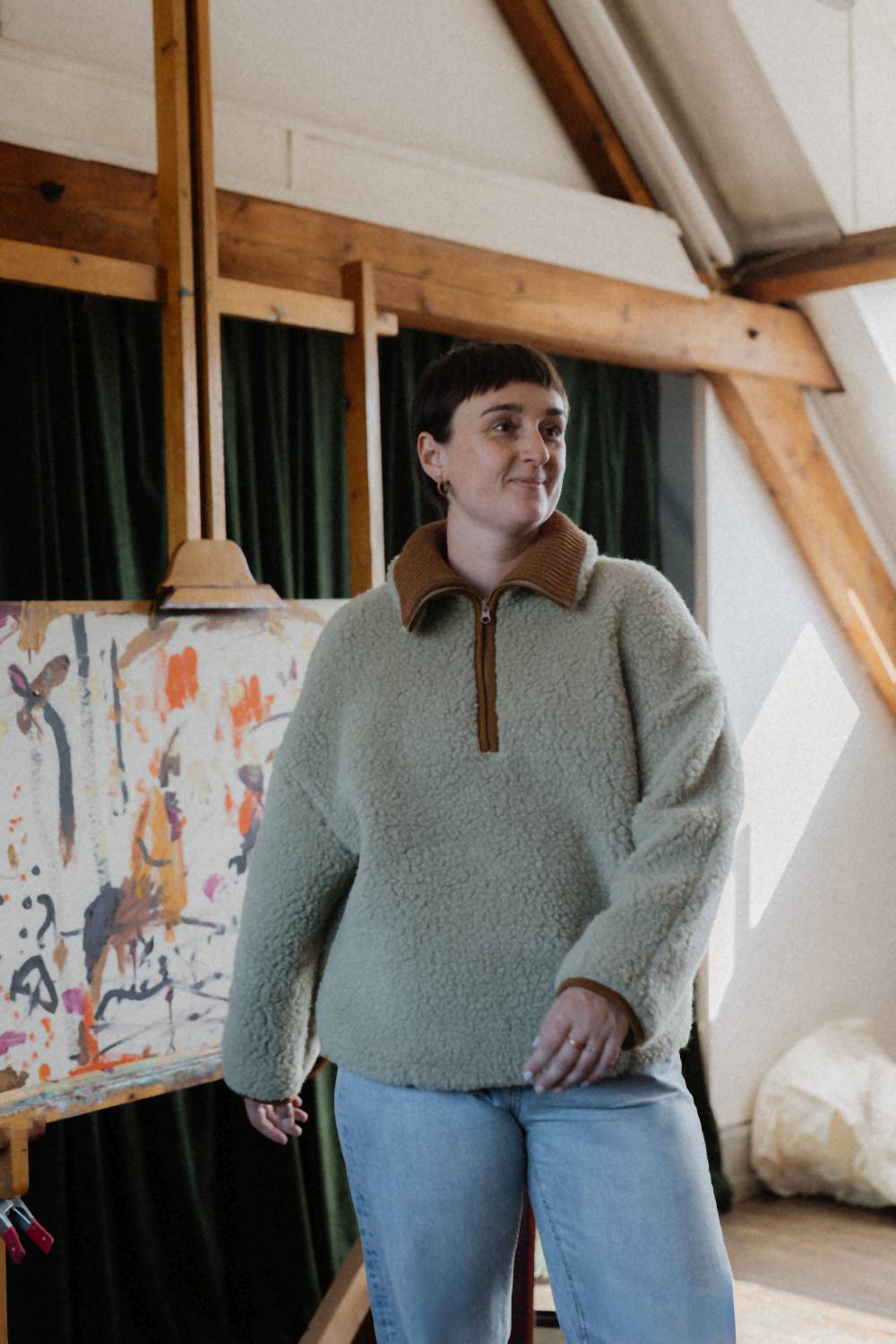 Alwero sweater Bel brown trims