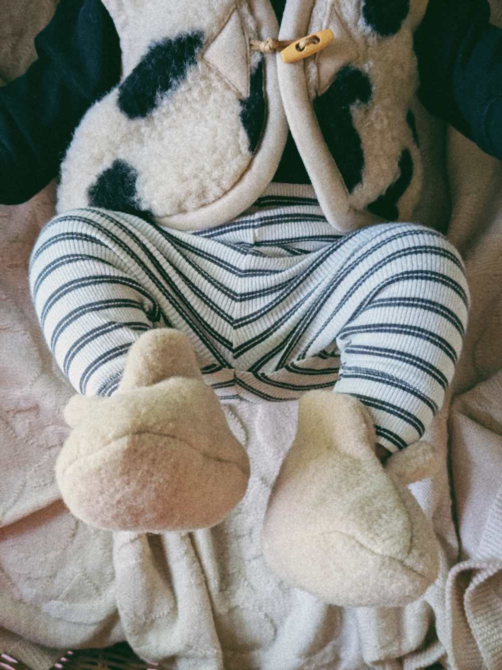 Alwero slofjes newborn merinowol